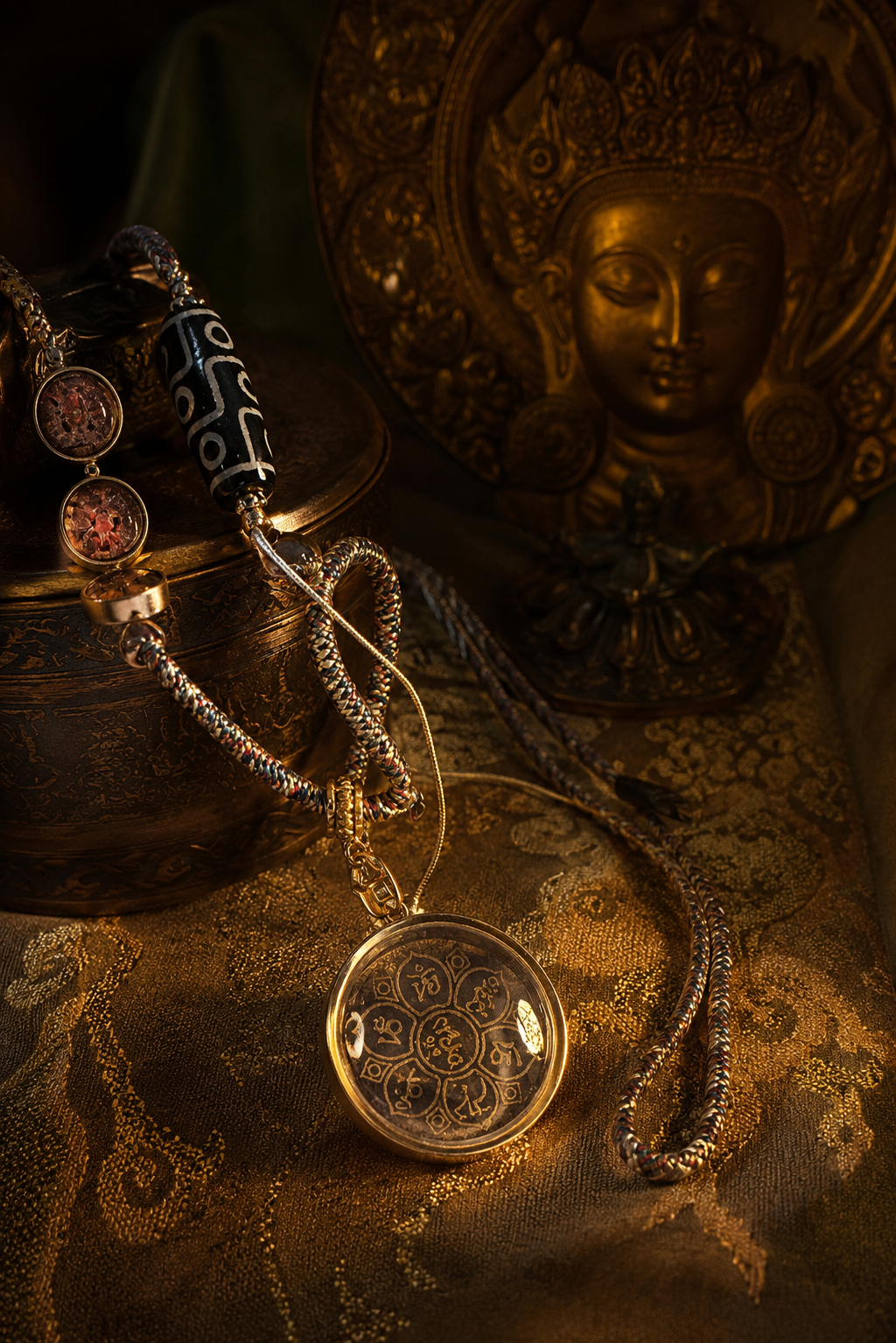 Full Custom Gau Box — Sacred geometry with golden Buddha